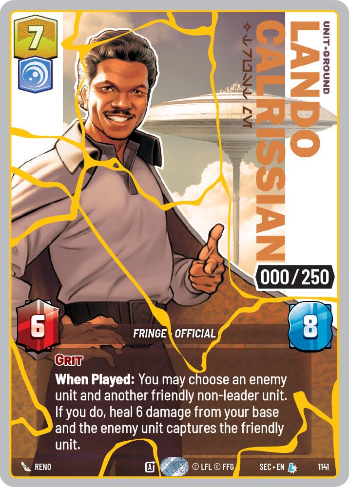 Lando Calrissian - Trust Me (1141) (Serialized) (Gold) (1141) [Secrets of Power]