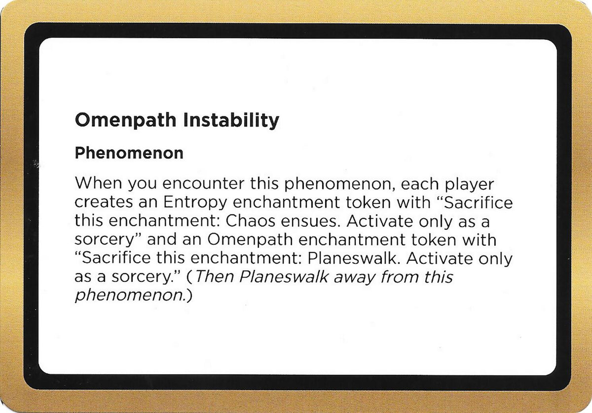 Omenpath Instability (Black Lotus Unknown Planechase) [Oversize Cards]