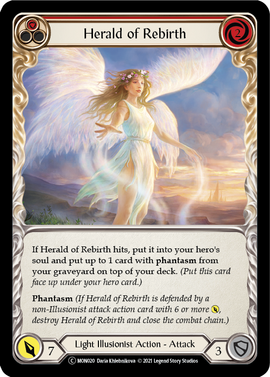 Herald of Rebirth (Red) [U-MON020-RF] (Monarch Unlimited) Unlimited Rainbow Foil