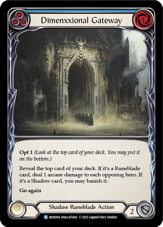 Dimensional Gateway (Blue) [MON164] (Monarch)  1st Edition Normal