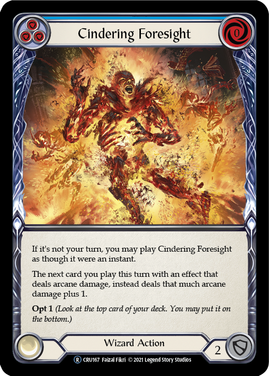 Cindering Foresight (Blue) [U-CRU167] (Crucible of War Unlimited) Unlimited Rainbow Foil