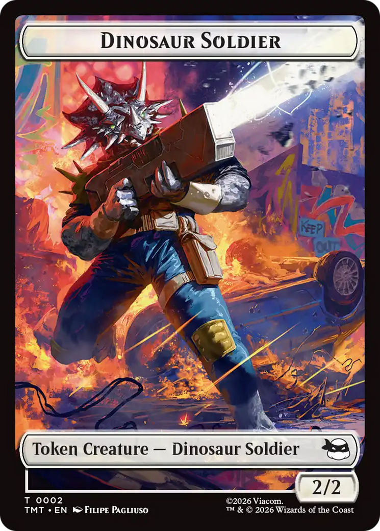 Dinosaur Soldier // Copy Double-Sided Token [Teenage Mutant Ninja Turtles Tokens]