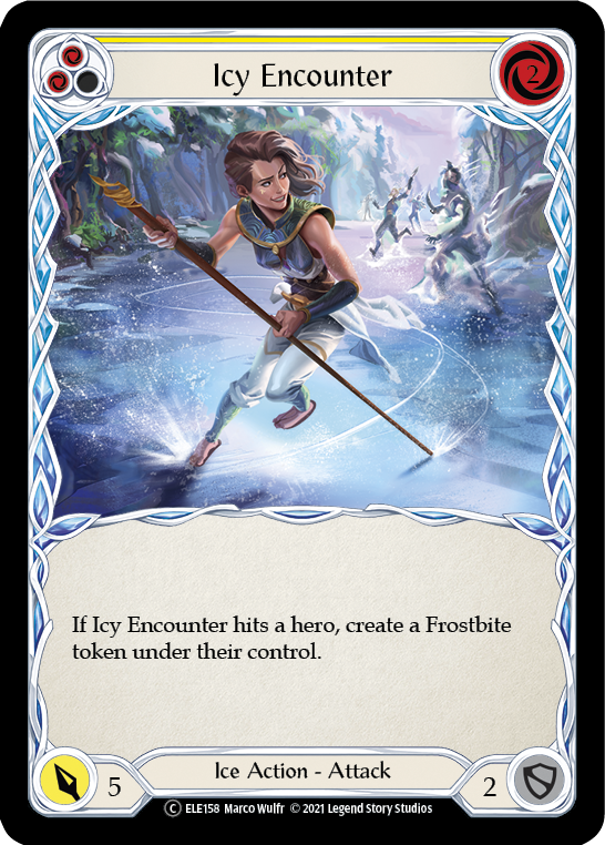 Icy Encounter (Yellow) [U-ELE158] (Tales of Aria Unlimited) Unlimited Rainbow Foil