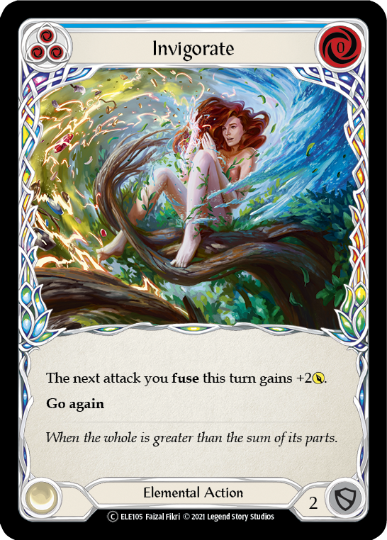 Invigorate (Blue) [U-ELE105] (Tales of Aria Unlimited) Unlimited Rainbow Foil