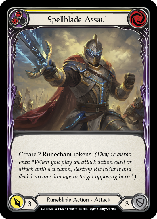 Spellblade Assault (Yellow) [ARC086-R] (Arcane Rising) 1st Edition Normal