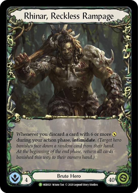 Rhinar, Reckless Rampage [HER021] (Promo) 1st Edition Rainbow Foil