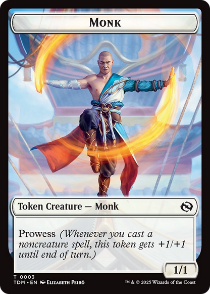 Copy // Monk Double-Sided Token [Tarkir: Dragonstorm Tokens]