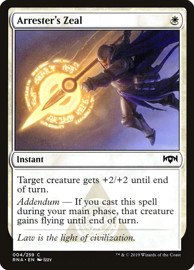 Arrested Zeal [Ravnica Allegiance]