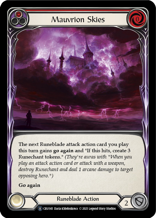 Mauvrion Skies (Red) [U-CRU145] (Crucible of War Unlimited) Unlimited Rainbow Foil