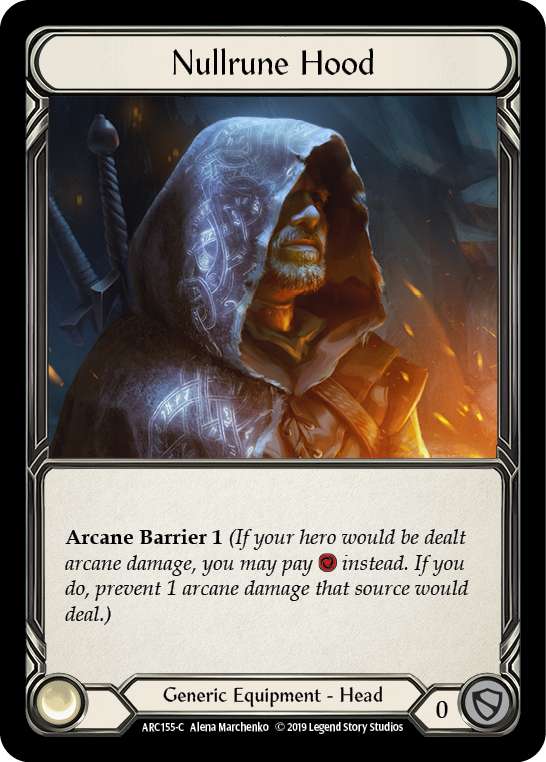 Nullrune Hood [ARC155-C] (Arcane Rising) 1st Edition Cold Foil