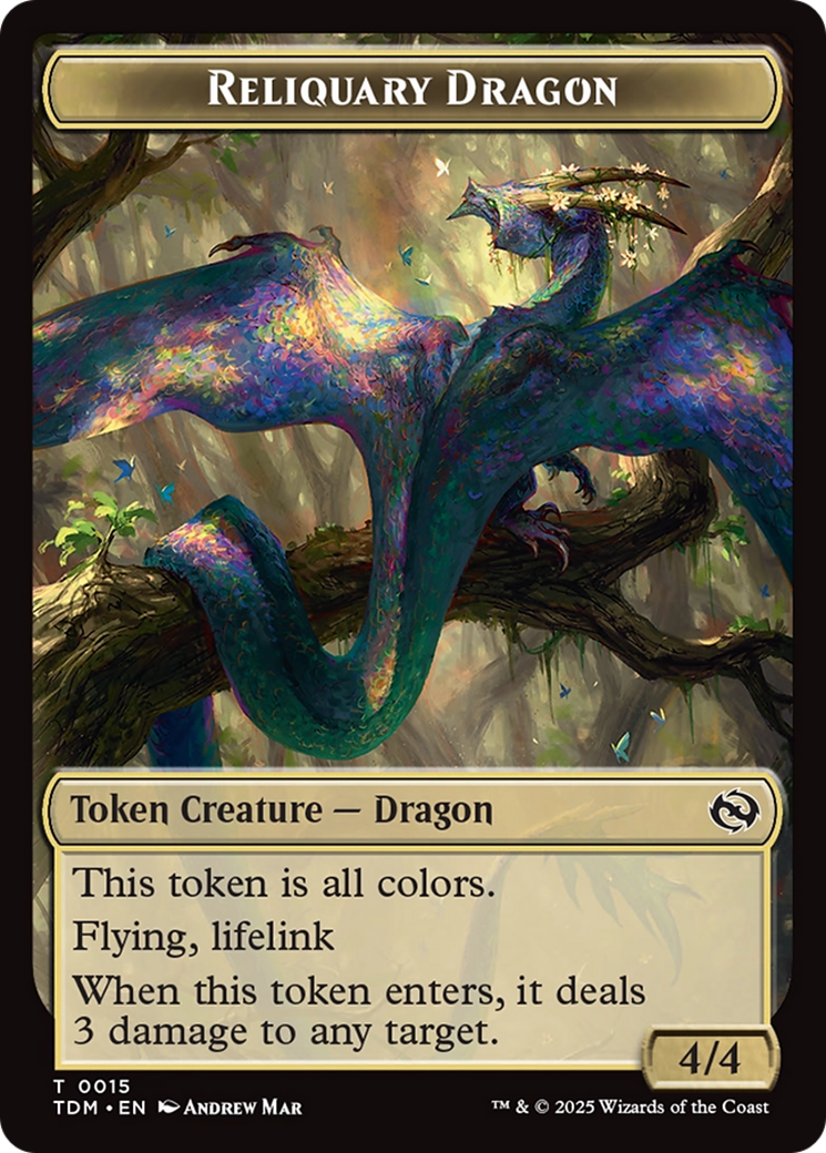 Reliquary Dragon // Dragon (0011) Double-Sided Token [Tarkir: Dragonstorm Tokens]