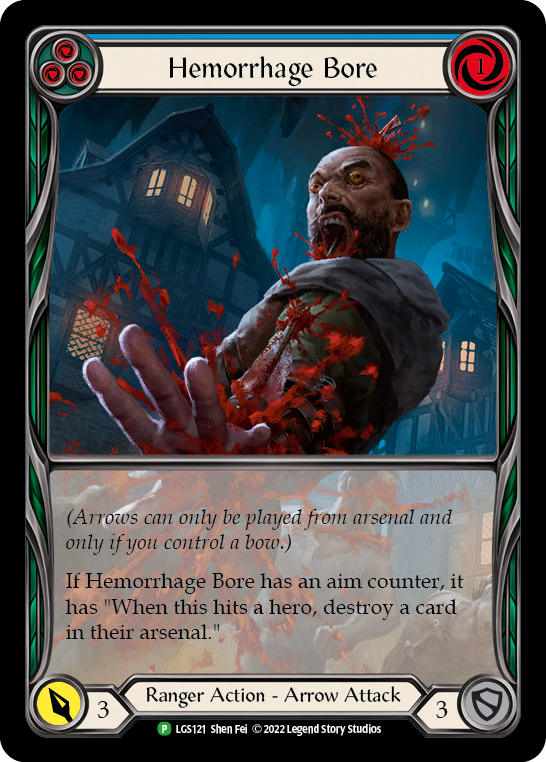 Hemorrhage Bore (Blue) [LGS121] (Promo) Rainbow Foil