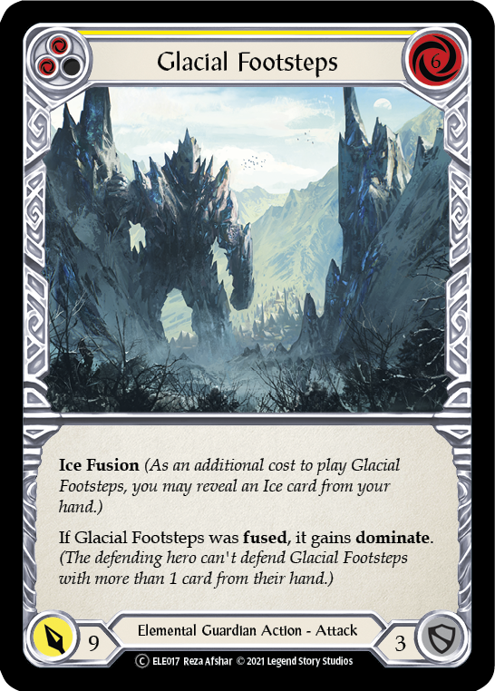 Glacial Footsteps (Yellow) [U-ELE017] (Tales of Aria Unlimited) Unlimited Rainbow Foil