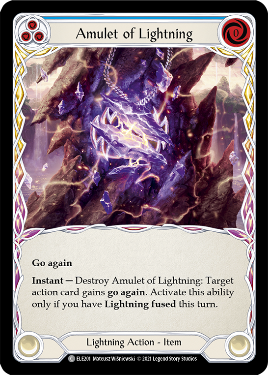 Amulet of Lightning [ELE201] (Tales of Aria) 1st Edition Rainbow Foil