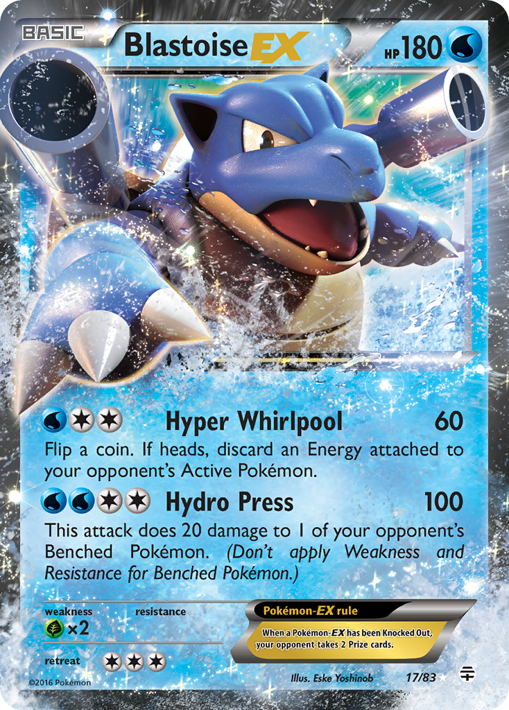 Blastoise ex (17/83) [XY: Generations]