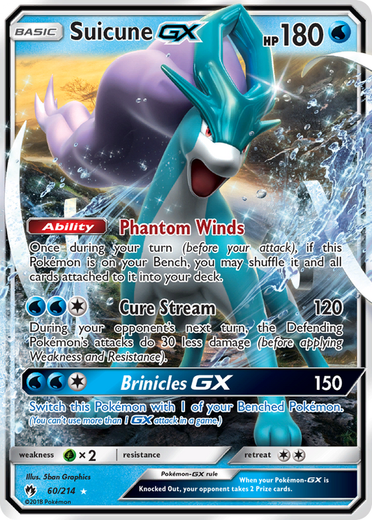 Suicune-GX (60/214) [Sun & Moon: Lost Thunder]
