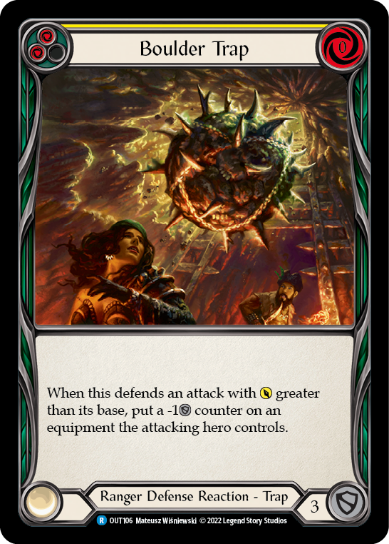 Boulder Trap (Yellow) [OUT106] (Outsiders) Rainbow Foil