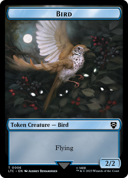 Elf Warrior // Bird Double-Sided Token [The Lord of the Rings: Tales of Middle-Earth Commander Tokens]