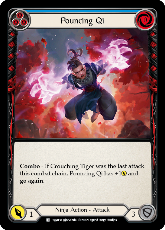 Pouncing Qi (Blue) [DYN058] (Dynasty) Rainbow Foil