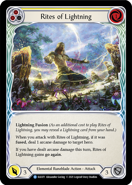 Rites of Lightning (Yellow) [ELE071] (Tales of Aria) 1st Edition Normal