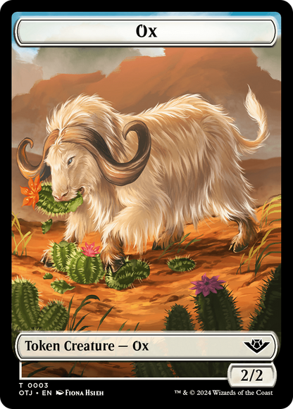 Ox // Double-Sided Plot Token [Outlaws of Thunder Junction Tokens]