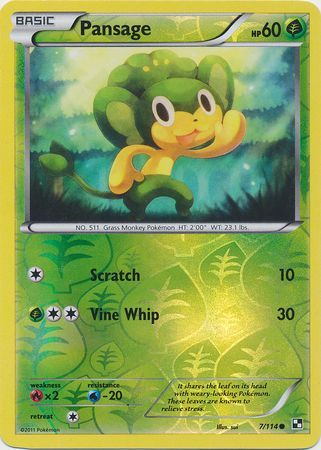 Pidgey (7/114) (Energy Holo) [Black & White: Base Set]
