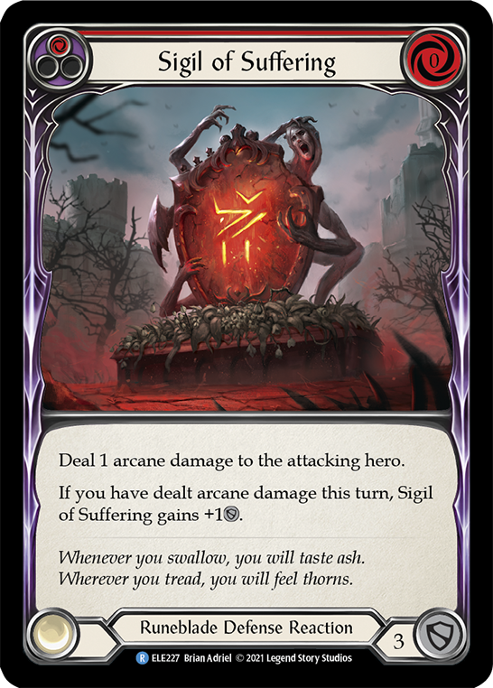 Sigil of Suffering (Red) [ELE227] (Tales of Aria) 1st Edition Rainbow Foil