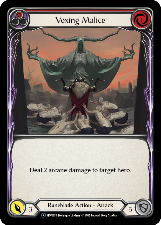 Vexing Malice (Red) [U-MON232-RF] (Monarch Unlimited) Unlimited Rainbow Foil