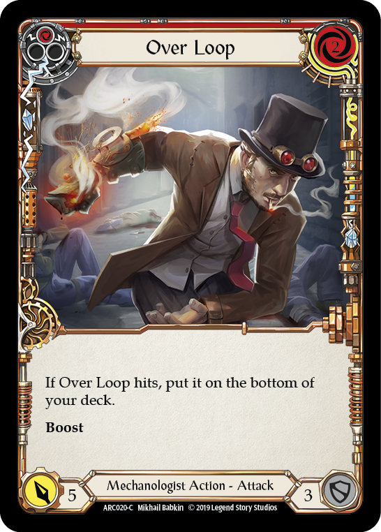 Over Loop (Red) [ARC020-C] (Arcane Rising) 1st Edition Rainbow Foil