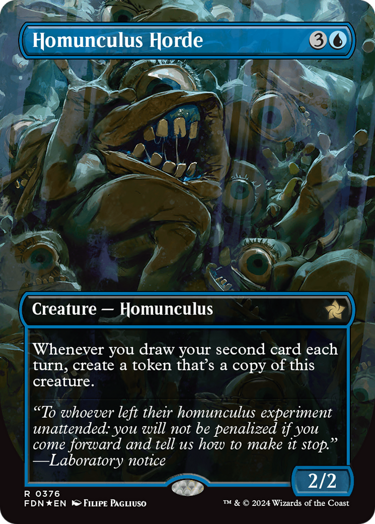 Horde Homunculus (Borderless) (Mana Foil) [Foundations]